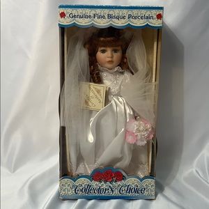 Collectors Bisque Porcelain Bride Doll New in Box